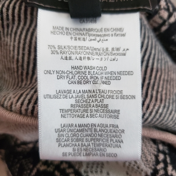 NWOT BCBGMaxAzria pink & black Karlie jacquard lace silk bodycon dress Medium - Picture 5 of 7